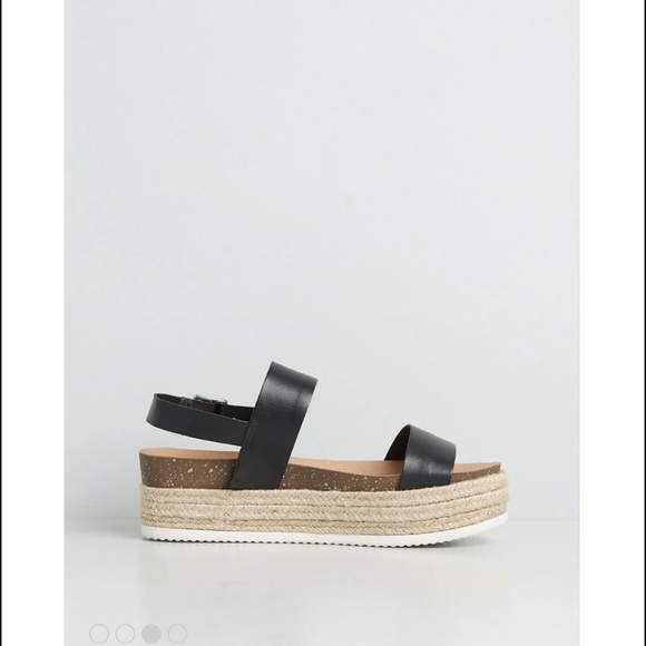 ModCloth Chelsea NWT Sand and Sea, Please! Espadrille Sandal - Black - Picture 3 of 4